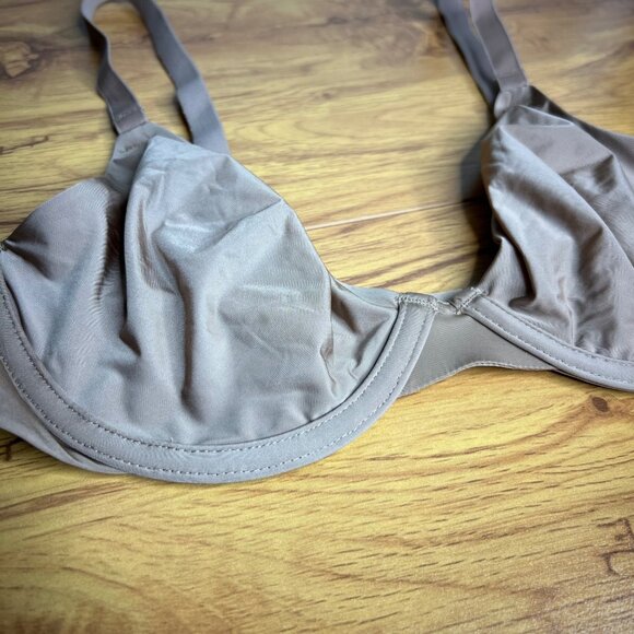 CUUP The Triangle‎ Mesh Bra Size 32D Underwire Adjustable Light Beige Tan NEW - Picture 3 of 5